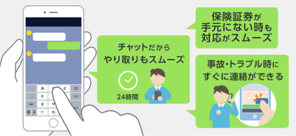 LINEでも事故対応受付